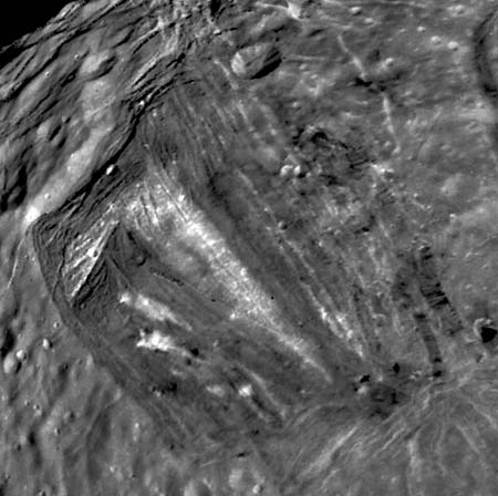 V-shaped Ridges on Miranda