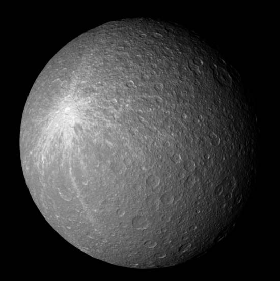 The surface of Rhea